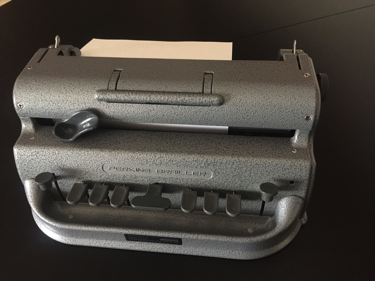 My Braille Toolbox Part 2 The Perkins Brailler Blind Scholar